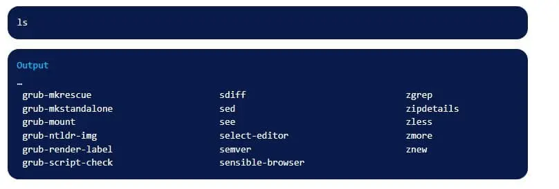 مشاهده فایل های مسیر دایرکتوری فعلی