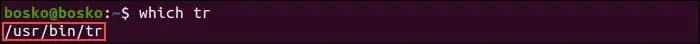 دستور which tr در لینوکس