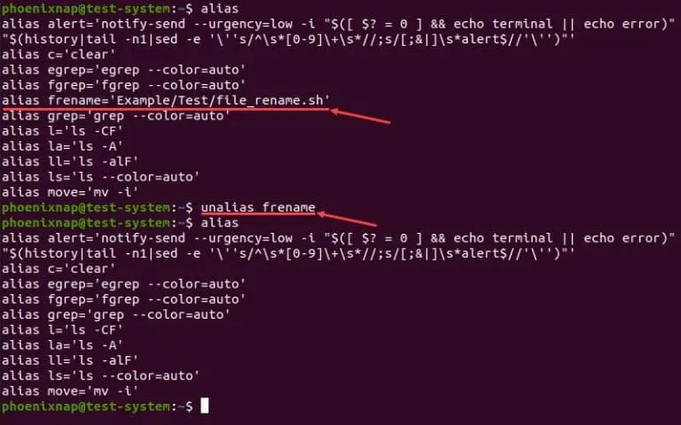 دستور حذف frename