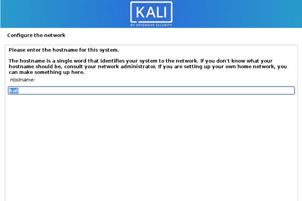 تنظیمات کاربر و شبکه در نصب کالی لینوکس